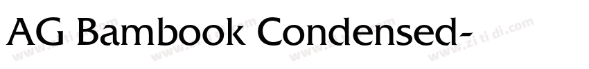 AG Bambook Condensed字体转换